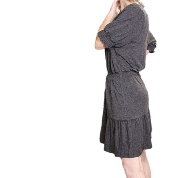 Jersey Dress Mini dress Scoop neck short sleeves Black Size XLp LOFT NWT - Picture 4 of 15